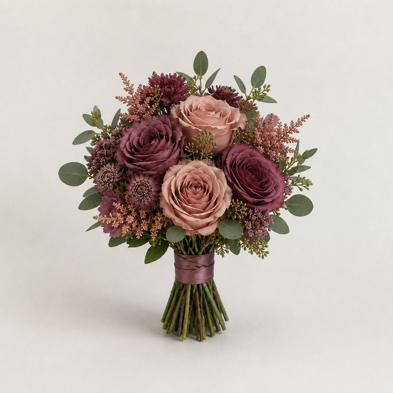 Dusty Rose & Mauve Bridesmaid Bouquet