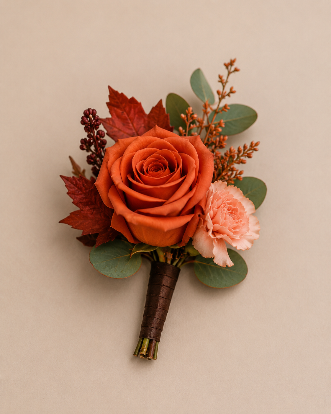 Autumn Ember Boutonniere