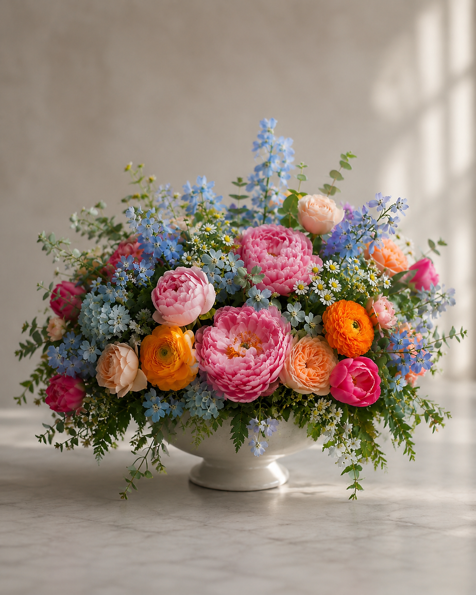 Thumbnail: Wildflower Meadow Aisle Floral Arrangement
