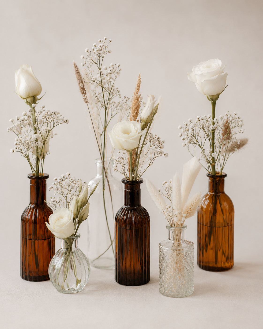 Amber & Ivory Boho Bud Vase Collection