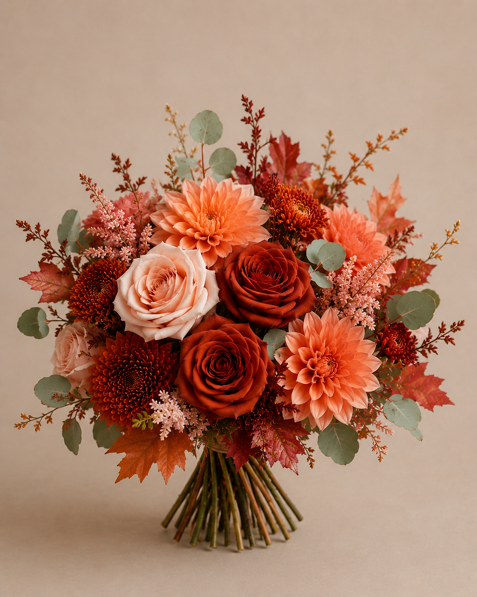 Thumbnail: Autumn Ember Bridal Bouquet