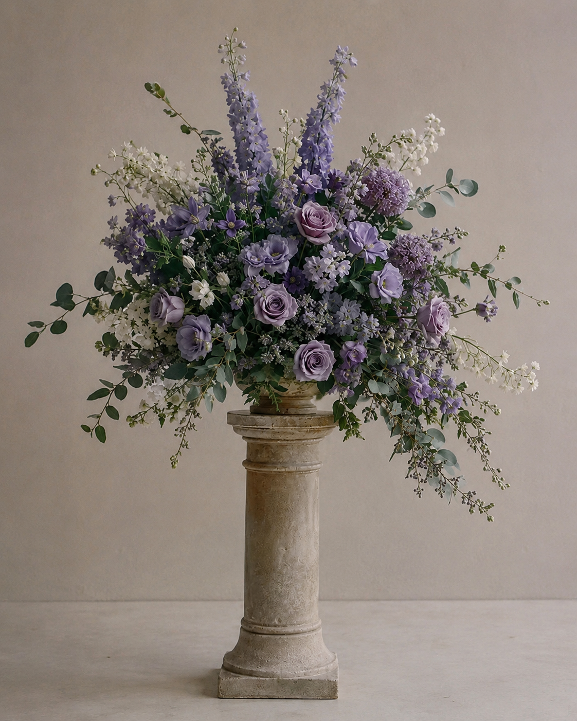 Lavender Garden Column Floral Arrangement