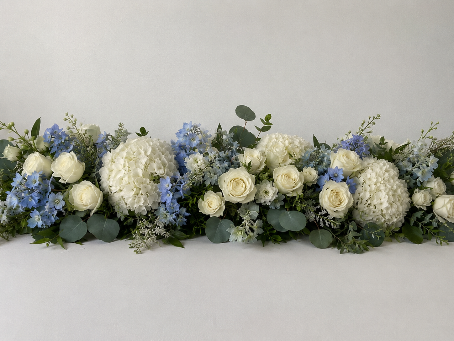 Something Blue Floral Table Garland