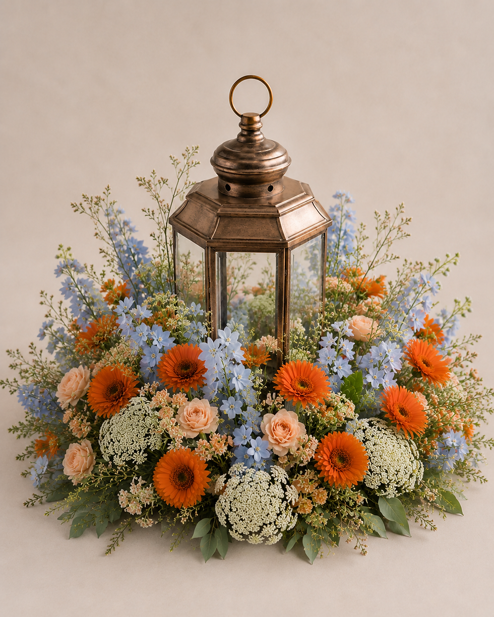 Thumbnail: Copper Lantern Wildflower Ground Floral