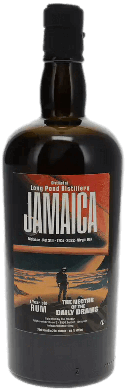 Bouteille de rhum ambré jamaïcain THE NECTAR of The Daily Drams Long Pond 2022 Teca 1 An 65°