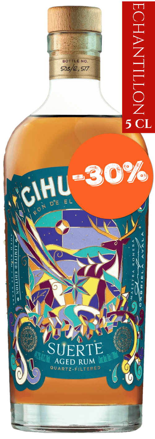Bouteille de vieux rhum du Salvador CIHUATAN Suerte 15 Ans 44.2°