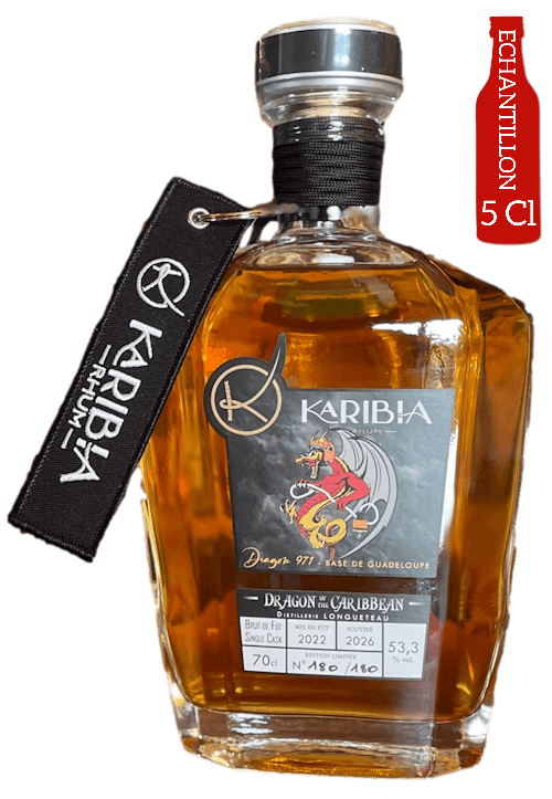 Bouteille de KARIBIA Dragon Of The Caribbean Guadeloupe Single Cask 2022 53.3°