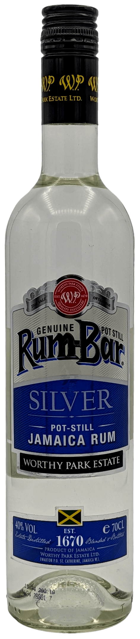 Bouteille de RUM-BAR White Silver Pot Still Jamaica Rum 40°