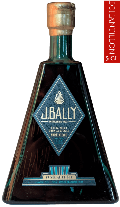 Bouteille de Martinique BALLY Rhum Vieux Agricole Cuvée Art Déco 3ème Edition 45°