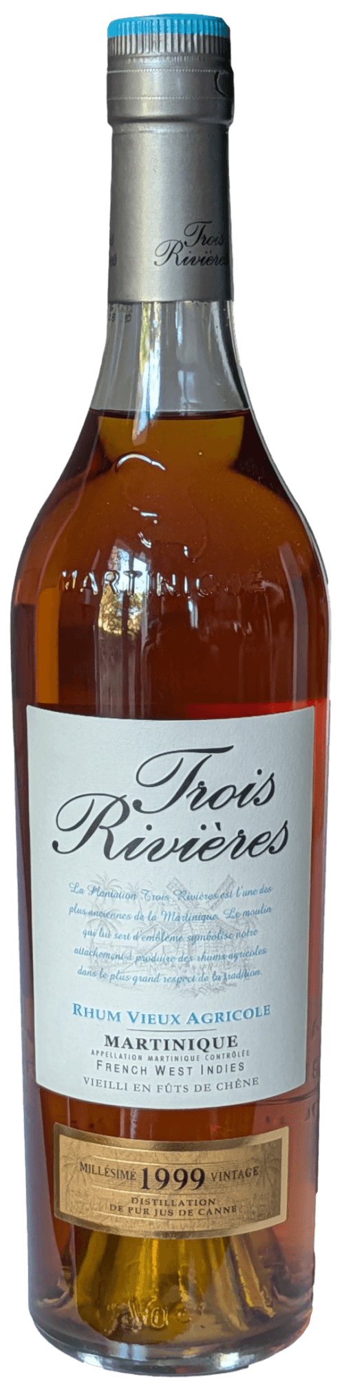 Bouteille de Martinique TROIS RIVIERES Rhum Vieux Agricole 1999 42°