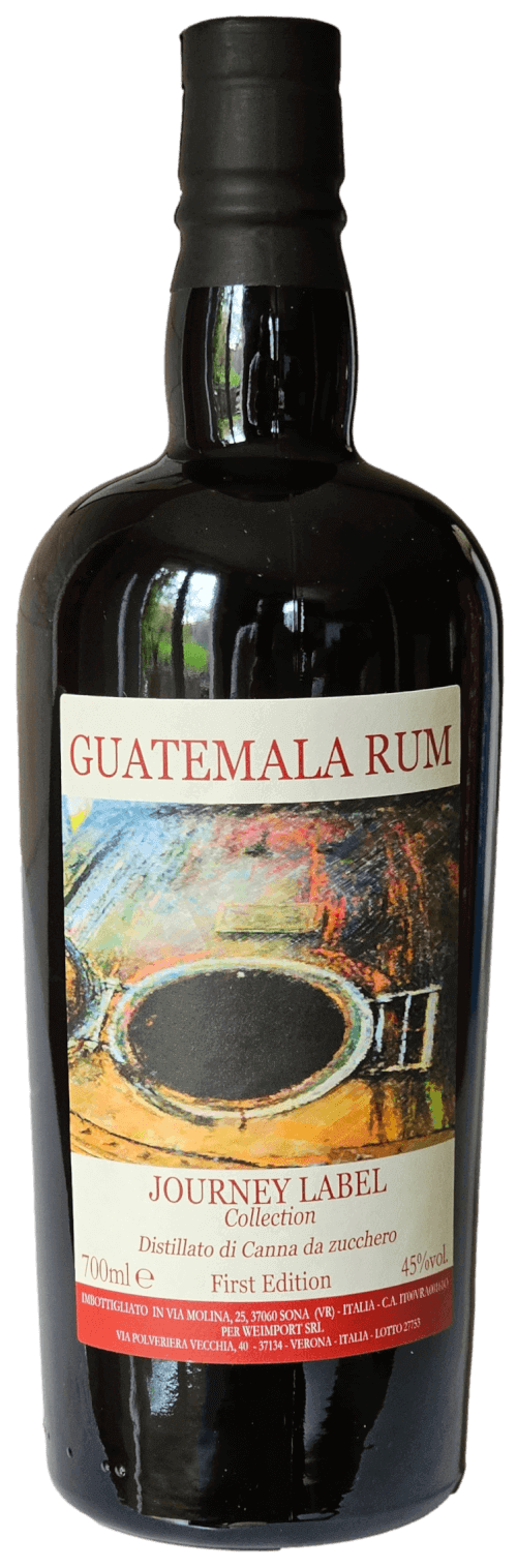 Bouteille de veux rhum JOURNEY LABEL Guatemala 2014 Zama Distillery First Edition 45°