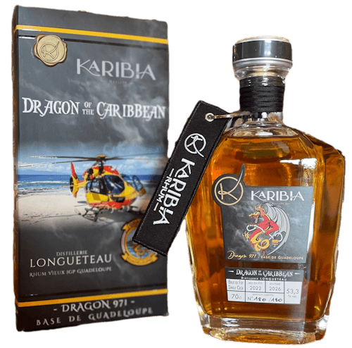Bouteille de KARIBIA Dragon Of The Caribbean Guadeloupe Single Cask 2022 53.3°