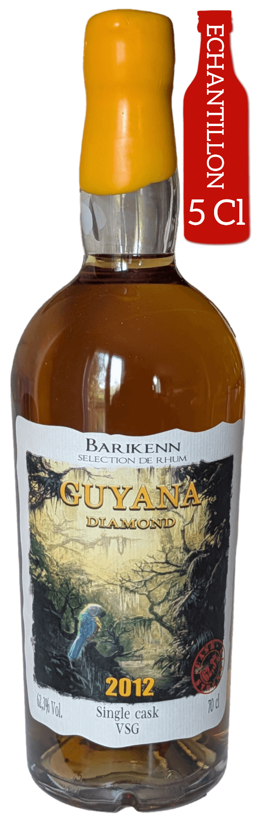 Bouteille de vieux rhum BARIKENN Guyana VSG 2012 Diamond Single Cask 62.3°