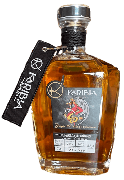 Bouteille de KARIBIA Dragon Of The Caribbean Guadeloupe Single Cask 2022 53.3°
