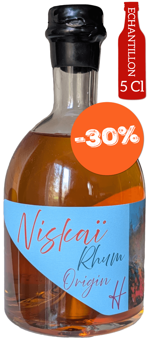 Bouteille de vieux rhum NISKAI Origin H République Dominicaine 11 Ans Finition Ex-fût de Chouchen 45.61°