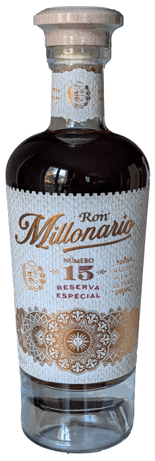 Bouteille de vieux rhum du Pérou MILLONARIO Numéro 15 Reserva Especial 40°