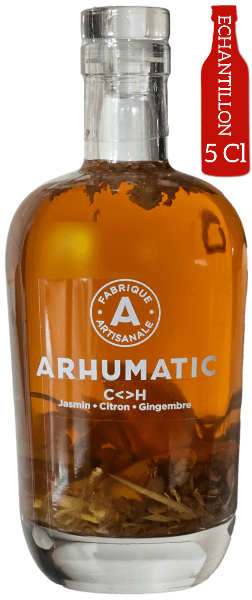 Bouteille de rhum arrangé ARHUMATIC Jasmin Citron Gingembre CH New Vibrations 35°
