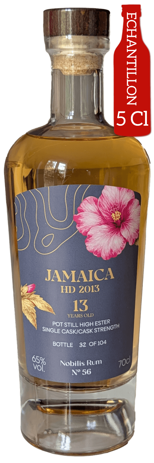 Bouteille de vieux rhum de Jamaïque NOBILIS RUM #56 HD 2013 13 Ans Pot Still High Ester 65°