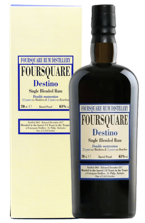 Bouteille de FOURSQUARE Destino Single Blended Rum 14 Ans 2003 61°