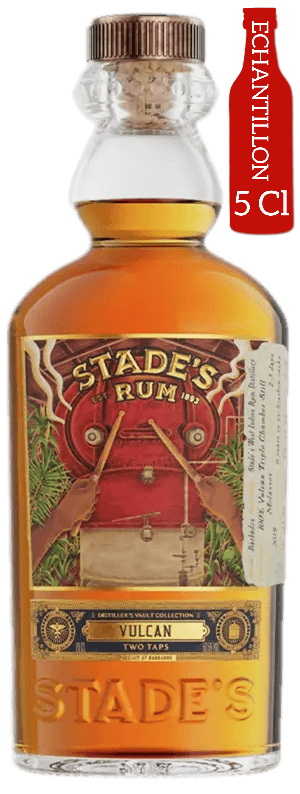 Bouteille de vieux rhum de Barbade STADE'S RUM Vulcan Two Taps 50.5°