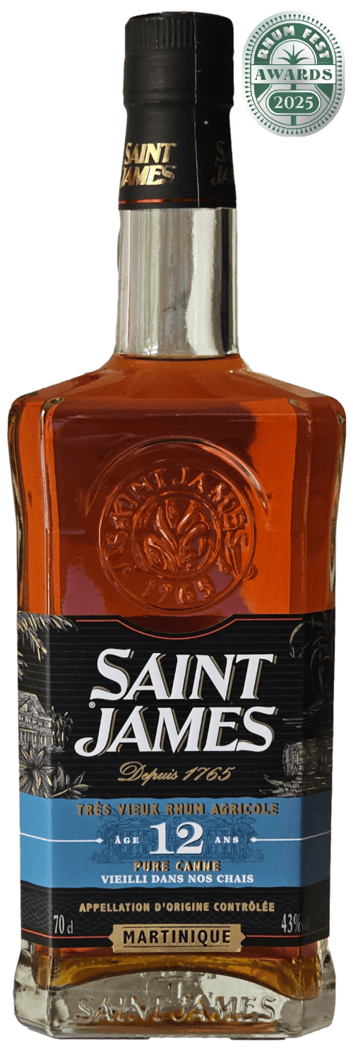 Bouteille de Martinique SAINT JAMES Très Vieux Rhum Agricole 12 Ans 43°
