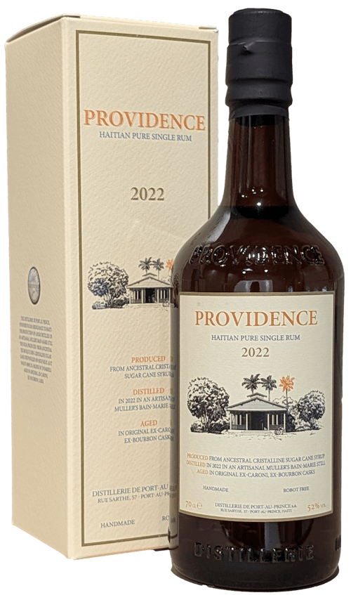 Bouteille de PROVIDENCE Vieux Rhum de Sirop de Canne 3 Ans Millésime 2022 52°
