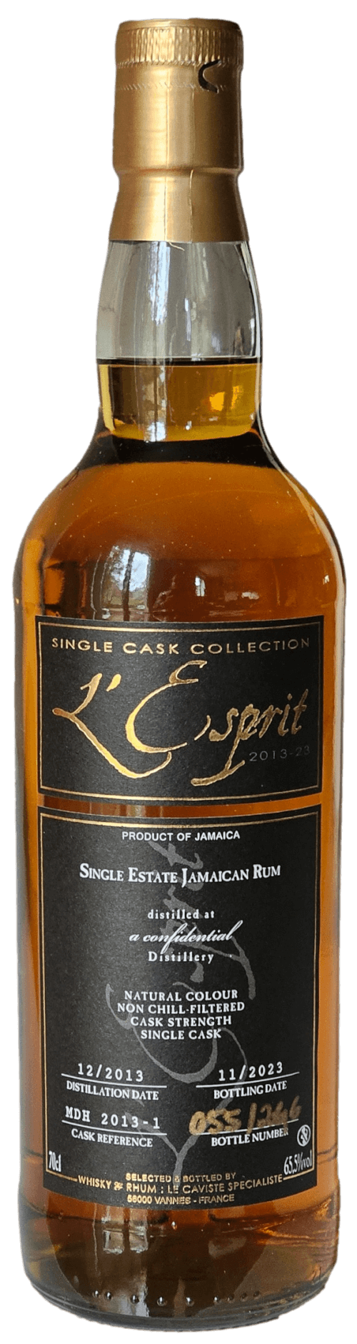 Bouteille de L'ESPRIT Single Cask Brut de Fût Worthy Park Jamaïque 2013 (MEB 2023) 65.5°