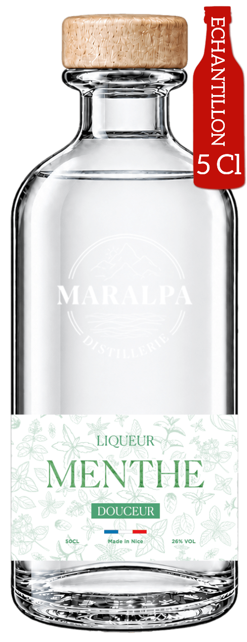 Bouteille de MARALPA Liqueur de Menthe Douceur 26°