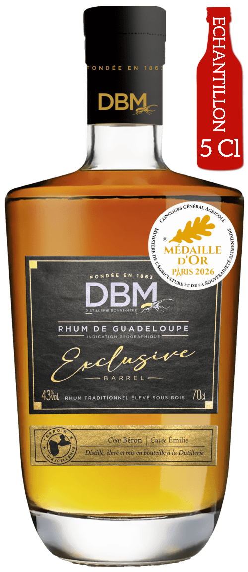 Bouteille de DBM Rhum Elevé Sous Bois Exclusive Barrel Cuvée Emilie 43°