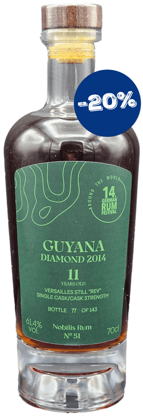 Bouteille de vieux rhum NOBILIS RUM #51 Guyana Diamond "REV" 11 Ans 2014 61,4°