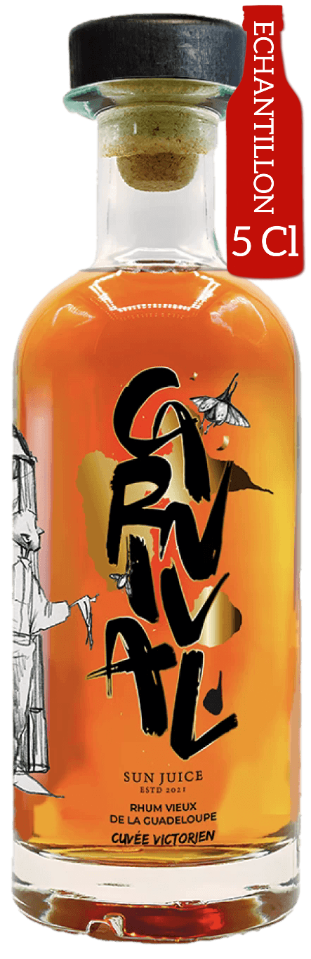 Bouteille de vieux rhum de Guadeloupe CARNIVAL Cuvée Victorien DBM VO 3 Ans 45°