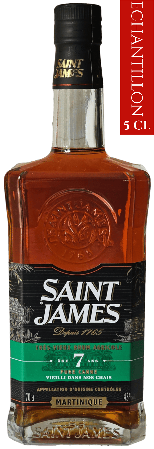 Bouteille de Martinique SAINT JAMES Très Vieux Rhum Agricole 7 Ans 43°