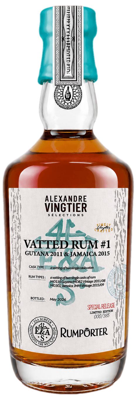 Bouteille de vieux rhum ALEXANDRE VINGTIER SELECTIONS Vatted Rum #1 Guyana 2011 Jamaïca 2015 57.5°
