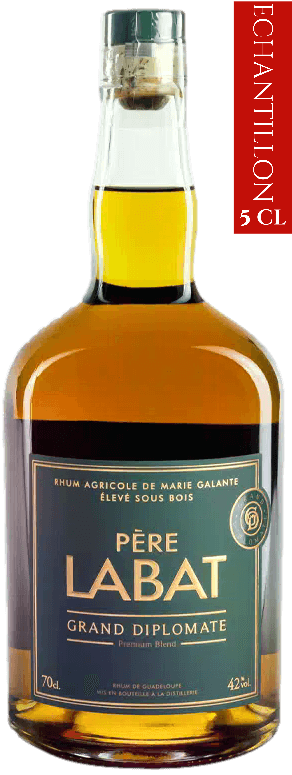 Bouteille de rhum agricole de Marie Galante PERE LABAT Grand Diplomate Elevé Sous Bois Edition Limitée 42°