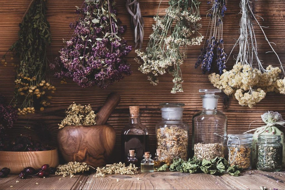 Dried flowers for cottagecore handmade skincare and natural beauty products