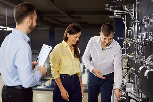 Young couple clients shopping at home goods market store