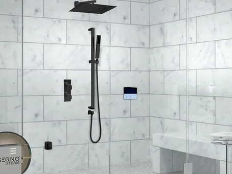 A shower that is equipped with a steam system. 