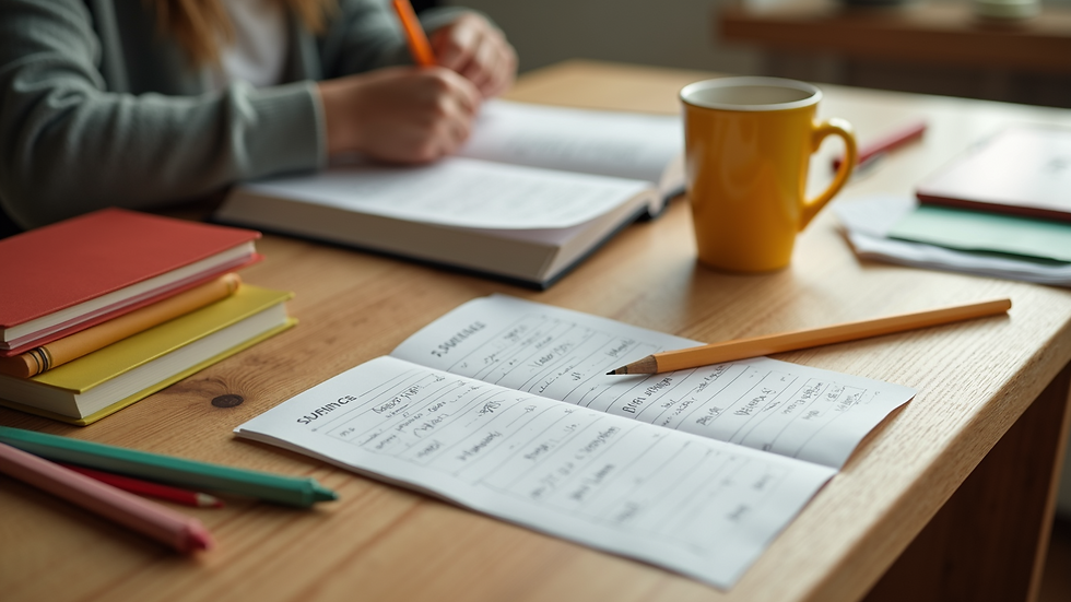High angle view of sensory learning materials on a table