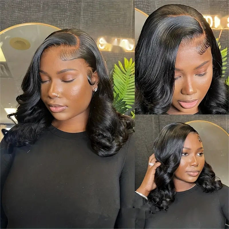 Miniatura: European Short Curly Wig with Lace Front (Medium Wave)