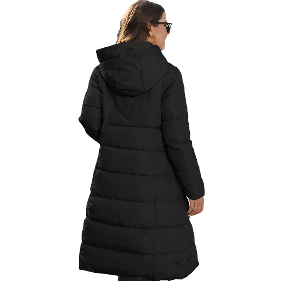 Miniatura: Hooded Women's Mid-Length Padded Coat