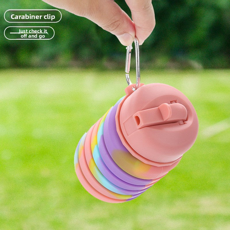 Thumbnail: Collapsible Silicone Sports Water Bottle
