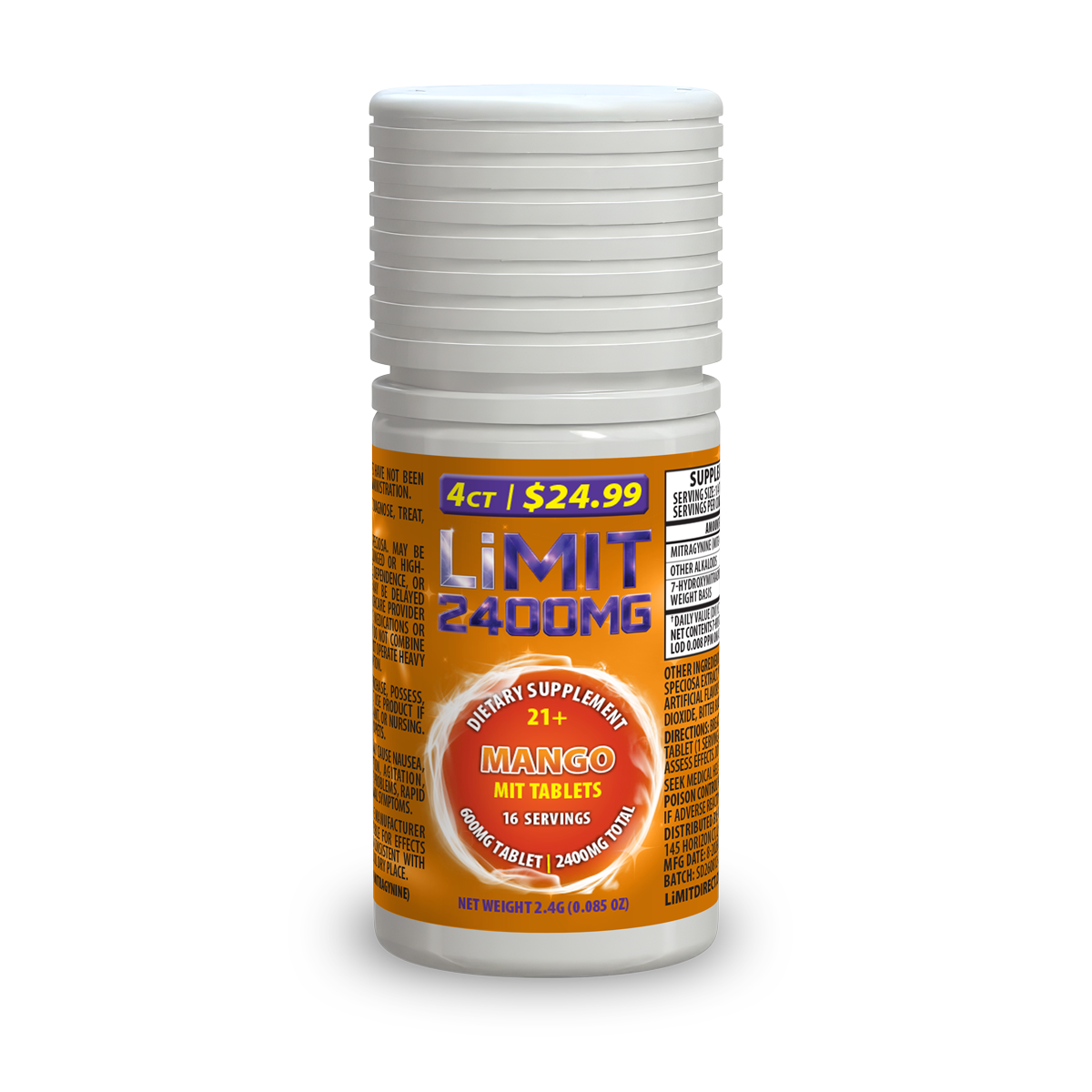 LiMIT Mango MIT Tablets – 4 Count (2400mg Total)