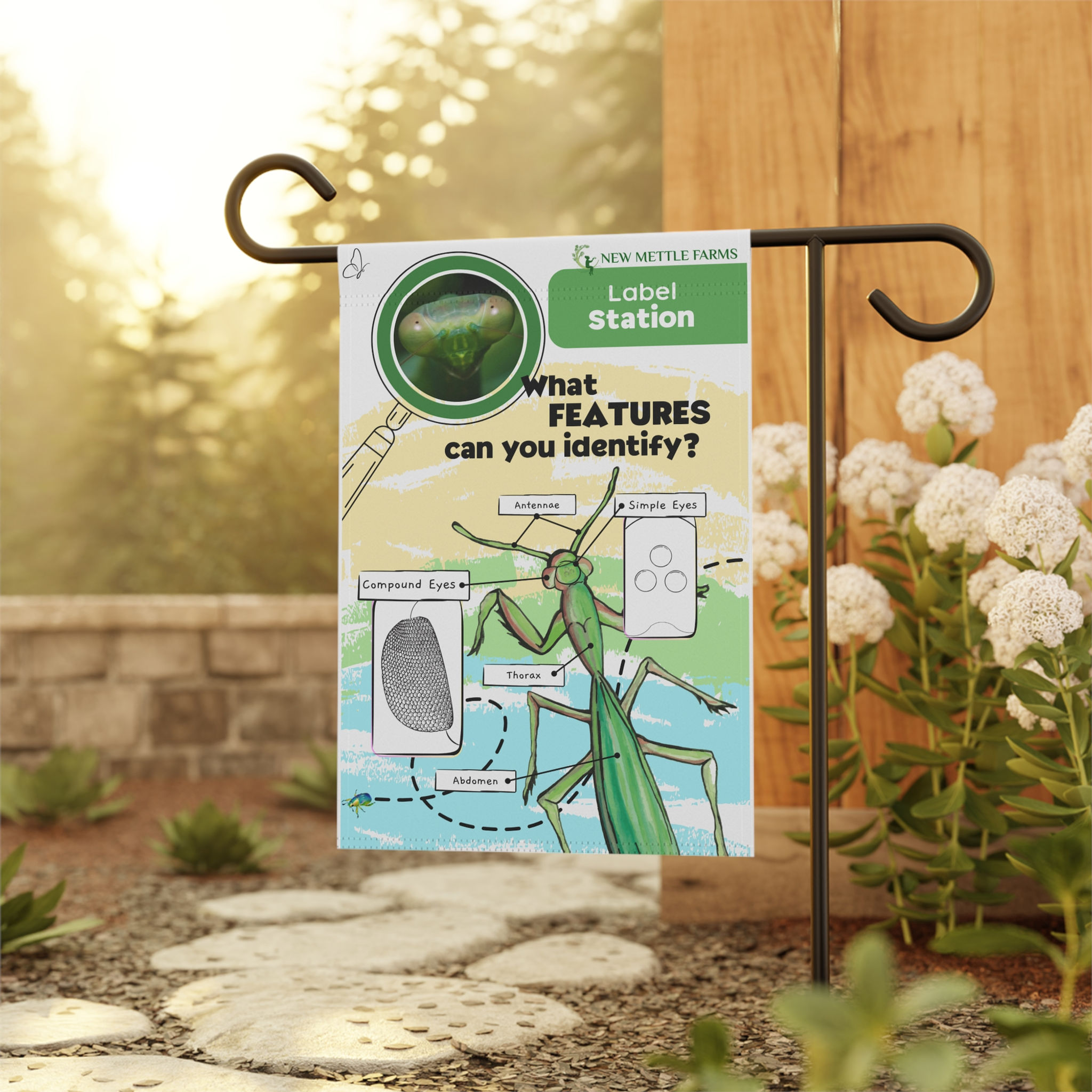 Educational Garden "Label Features" Activity Station Flag