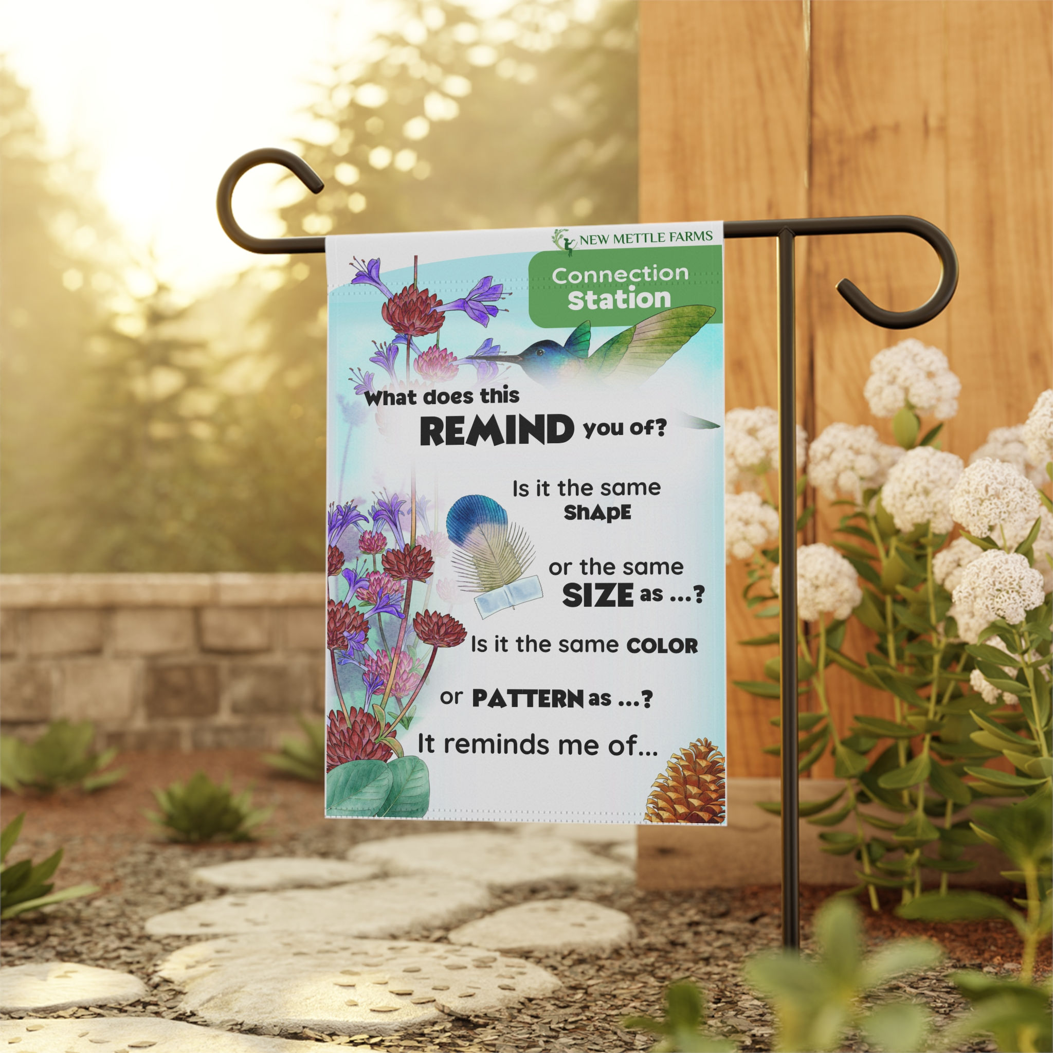 Educational Garden "Connection" Activity Station Flag