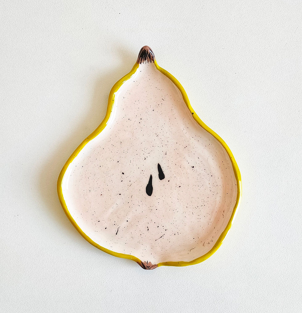 Ceramic pear plate