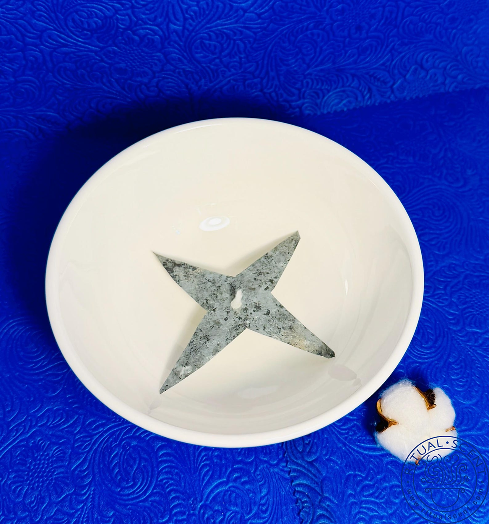 Thumbnail: White Vodou Lamp Bowl Lanpe Blan Haitian Lwa Porcelain Altar Oil Lamp
