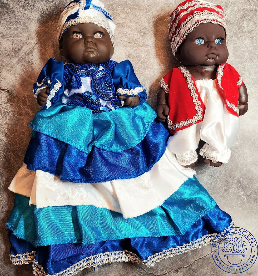 Thumbnail: Ibeji Twins Orisha Dolls