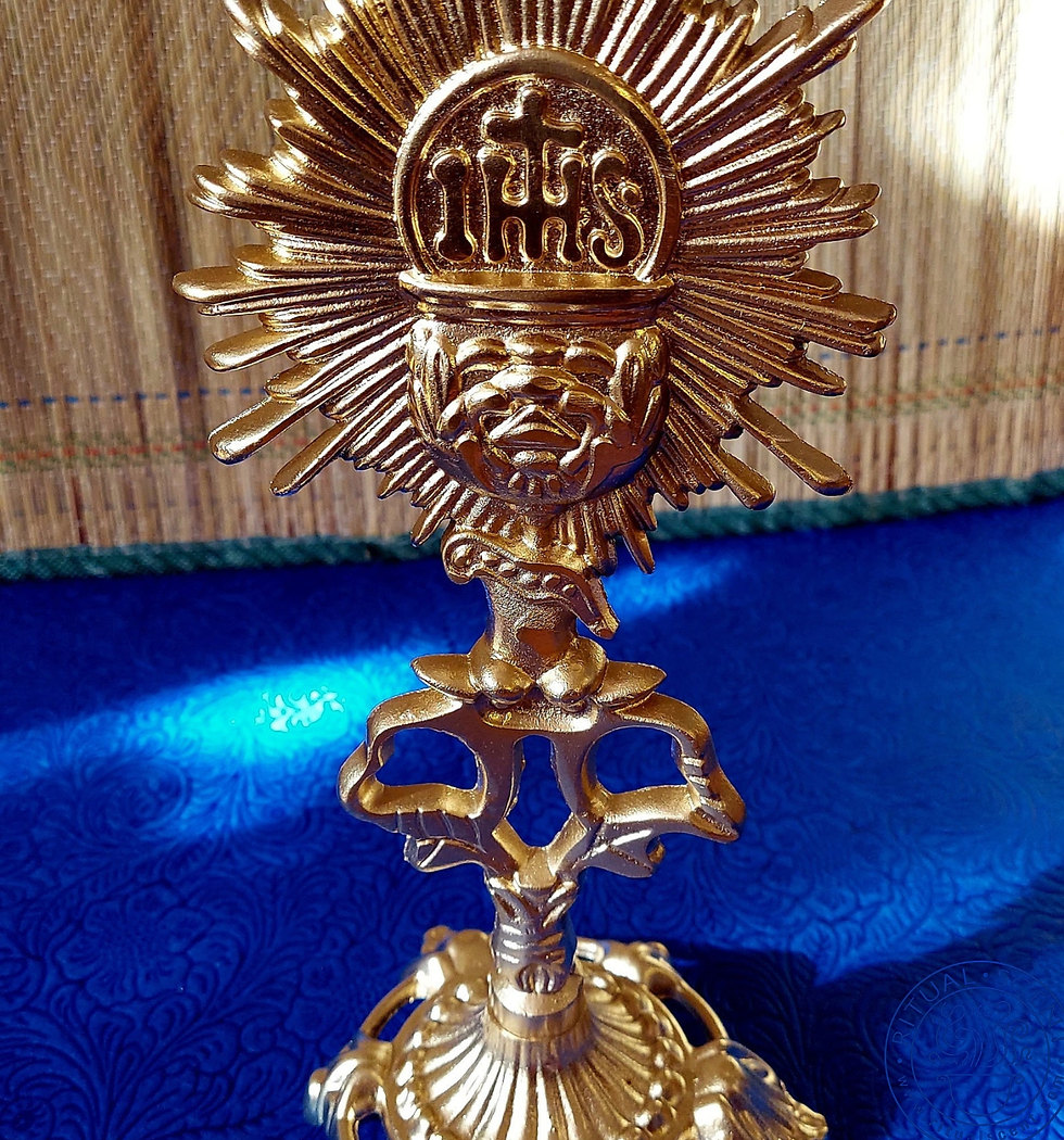 Thumbnail: Gold Monstrance Standing Altar Santísimo Dorado 12"
