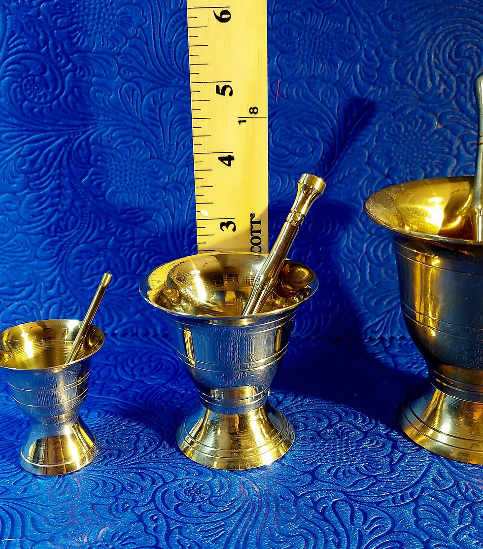 Thumbnail: Oshun Brass Pestle & Mortar Set