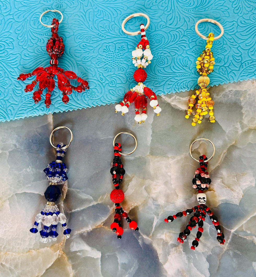 Thumbnail: Babalu Aye Beaded Keychain